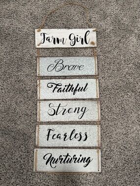Farm Girl Inspirational Hanging Sign